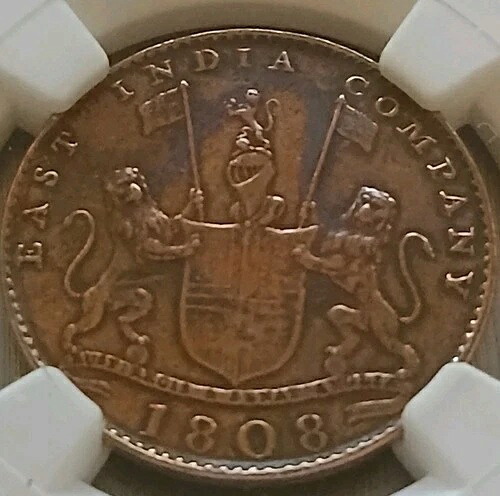 1808年インド10セント硬貨、アドミラル・ガードナー難破船NGC鑑定済み、20%オフ 71,390円