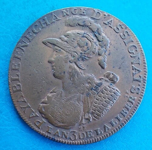 レボリューション・トラスト通貨 グッド・フェイス・ボックス 2ソル 6デニール モンタニー産