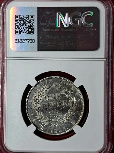 1835年 (C) インド 1ルピー ? NGC AU 詳細 (クリーニング済み) ? 銀 東インド会社 (7.16)