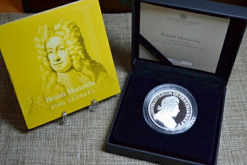 英国 2ポンド 英国君主 ジョージ1世 1オンス 銀貨 プルーフ 2022 58,080円