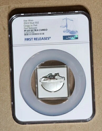 2023年 ニウエ 2ドル スターウォーズ - ポッドの中のグローグ - NGC PF69 UC FR - .999 コイン ベビーヨーダ