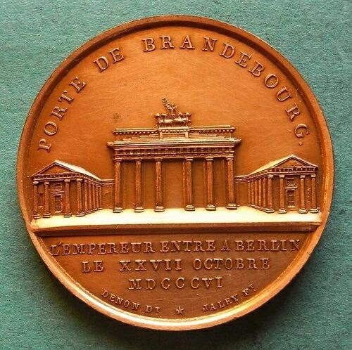 ナポレオンのベルリン入城 1806年 ブロンズメダル 1973年 nswleipzig より