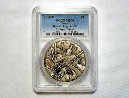 2018年 ツバル - ローマ軍団 - 2オンス シルバーアンティークコイン - PCGS MS70 58,740円