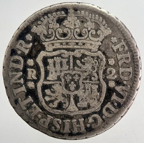 1758年 スペイン メキシコ 2レアル 銀貨 | コレクターズグレード | a6143