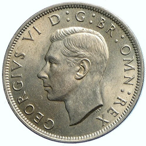 1948年 イギリス ジョージ6世 ヴィンテージ ハーフクラウンコイン i112809