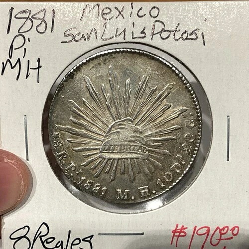 メキシコ 1881 サン ルイス ポトシ 8 Reales Pi MH AU+ 59,400円
