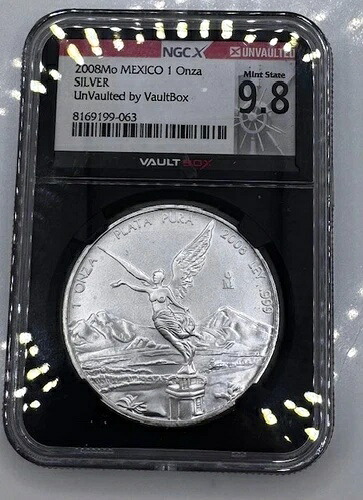 2008 Mo メキシコ 1 オンザ シルバー NGC MS 9.8