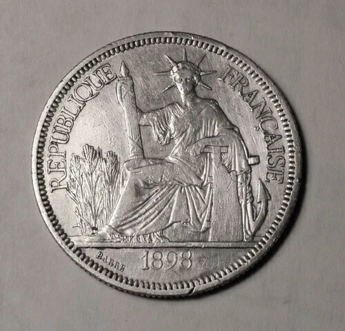 1898年仏印中銀ピアストル