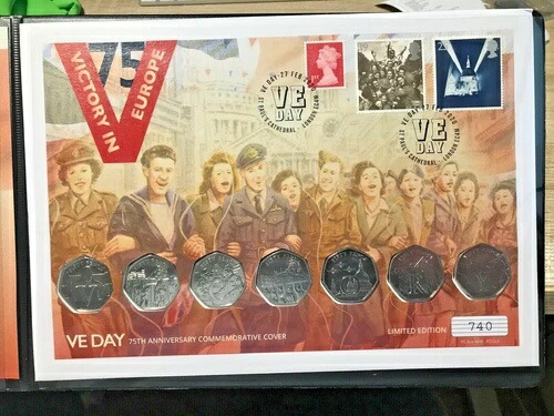 2020年 マン島 50ペンス硬貨セット 50枚セット 勝利限定版 750 FDC
