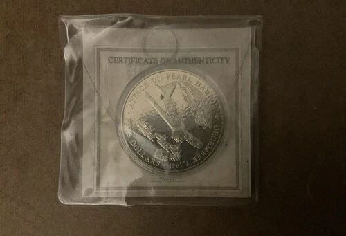 2000年 リベリア共和国 - 真珠湾攻撃記念 5ドル硬貨 - ゼロプルーフ