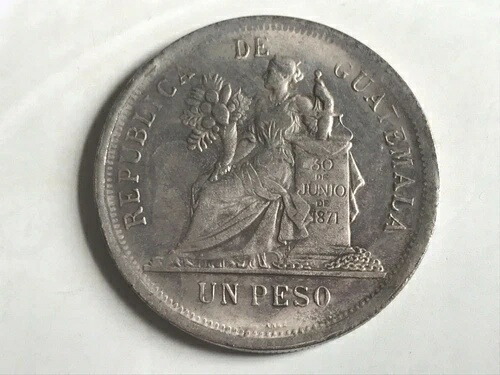1894 H グアテマラ 1 ペソ シルバー 900) 25 g ? 37 mm KM# 210