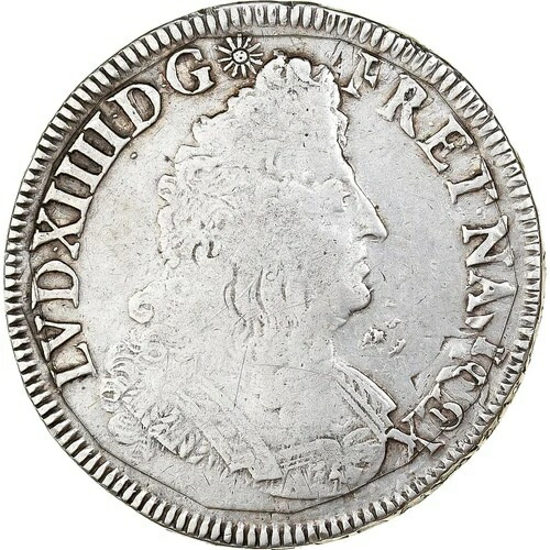 [#137531] フランス、ルイ 14 世、1/2 エキュ オ パルム??、1693 年、パリ、改革、シルバー、