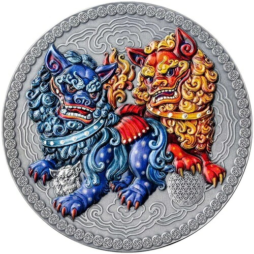 帝国守護獅子 東洋文化銀貨 10セディ ガーナ 2024年|WORLD RESOURCE【QUEEN店】