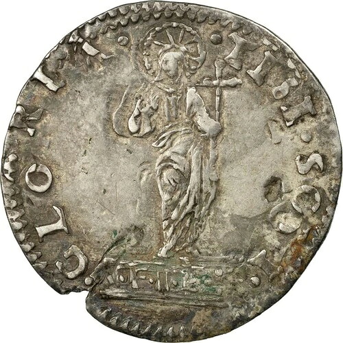 [#652342] コイン、イタリアの州、アンドレア グリッティ (1523-1538)、リラ、ベネチア、VF｜WORLD RESOURCE【QUEEN店】