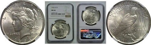 1926-D 平和ドル NGC MS-66