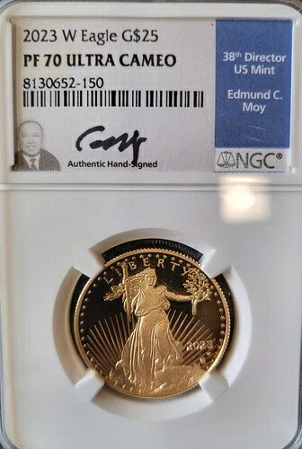 2023年 25ドル金貨アメリカンイーグルプルーフ70、投資グレード、ED MOY、NGC鑑定済み 407,880円