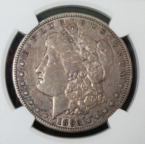 1893-CC モルガン・ダラー 希少 日付 XF40 NGC