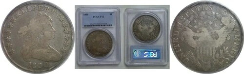 1800バストドル PCGS F-12- 403,040円