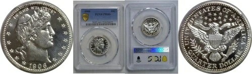 1906年バーバークォーター PCGS PR-66+
