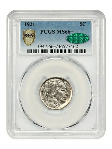 1921年 5C PCGS/CAC MS66+ - バッファローニッケル 403,480円