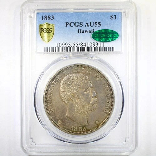 1883年 ハワイ 1ドル PCGS/CAC AU55 - ハワイ - 希少ハワイアンドル