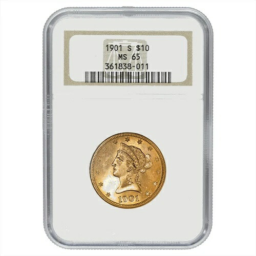 1901S リバティヘッド ゴールドイーグル 10ドル NGC MS 65