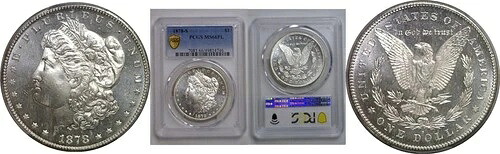 1878-S 1ドル モルガン・ダラー PCGS MS-66 PL