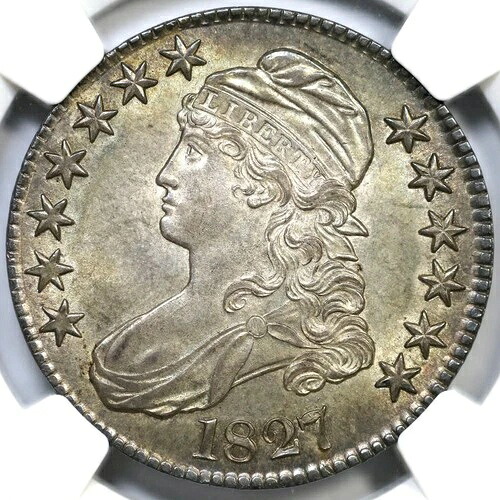 1827 O-108a R-4 NGC MS 63 CAC キャップドバスト シルバー ハーフドル 50セント