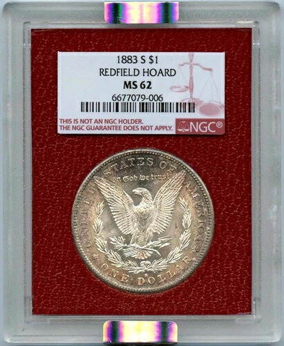 1883年 S $1 モルガン・ダラー レッドフィールド・ホード NGC MS62