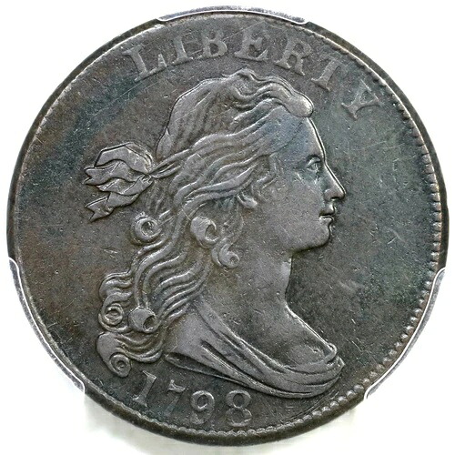 1798 S-166 R-1 PCGS AU 50 ドレープバスト ラージセントコイン 1セント｜WORLD RESOURCE【QUEEN店】