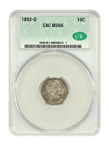 1892-O 10C CACG MS66 - バーバーダイム