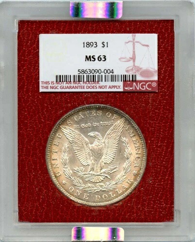 1893年 モルガン・ダラー S$1 NGC MS63 パラマウント