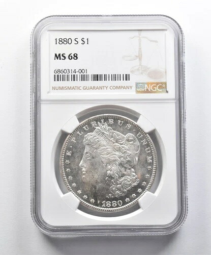 MS68 1880-S モルガン銀貨 NGC *9942 649,440円