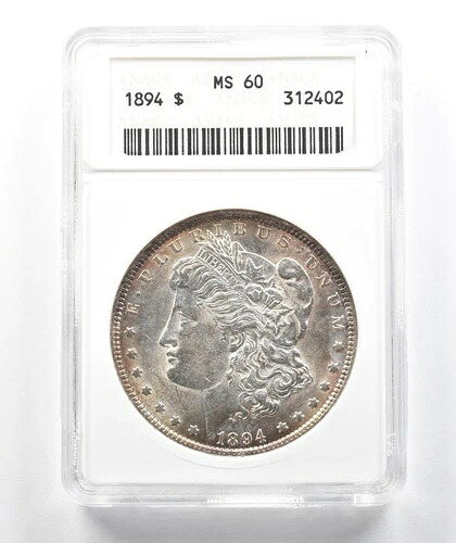 1894年 モルガン銀貨 MS60 ANACS ソープボックス *9786