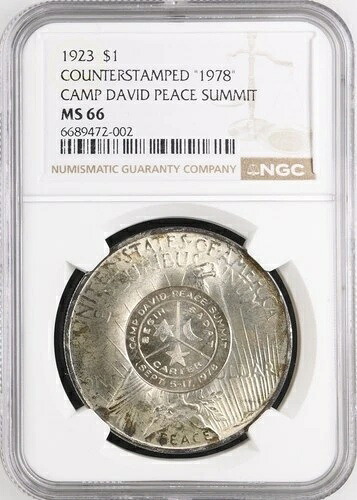 1923年ピースドル、1978年キャンプ・デービッド平和サミット┃*トップポップ*最高級NGC MS 66