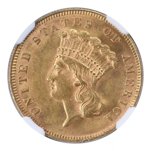 1878-P 3ドル金貨 インディアン・プリンセス NGC MS63