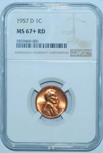1957年 D NGC MS67+RD レッドリンカーンウィートセントが最高級品として登録｜WORLD RESOURCE【QUEEN店】