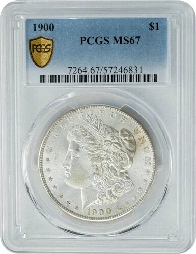1900年 モルガン銀貨 $ MS67 PCGSセキュア 950466-31