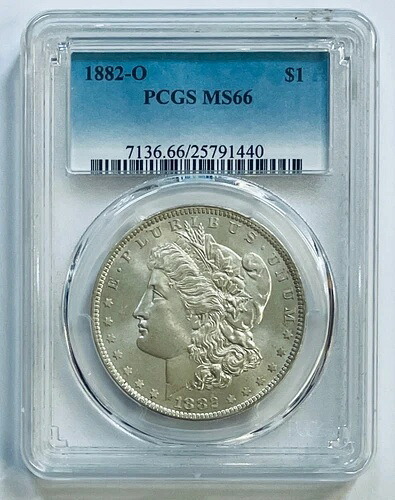 1882-O モルガン銀貨 PCGS MS66 ダズリングホワイト 657,800円
