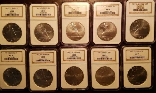 1992年-D 米国オリンピック記念BU シルバードルホード-オールNGC MS70 ノーラン・ライアン-