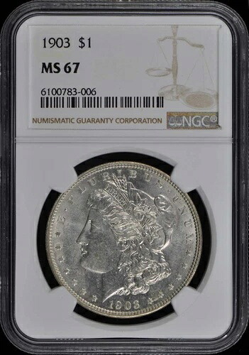 1903年 モルガン・ダラー S$1 NGC MS67