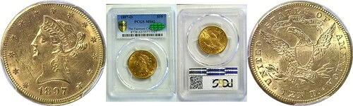 1897-O 10ドル リバティ - PCGS MS-62 CAC