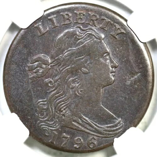 1796 S-108 R-4 NGC XF 詳細 94ドレープバストラージセントコイン1セントの裏面