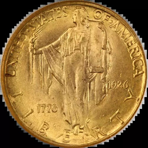 1926年 セスキ記念金貨 $2.50 NGC MS66 素晴らしい目を引く強いストライク