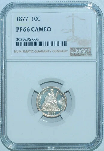 1877年 NGC PR66CAM カメオ プルーフ ストライク 自由の女神座像ダイム-｜WORLD RESOURCE【QUEEN店】