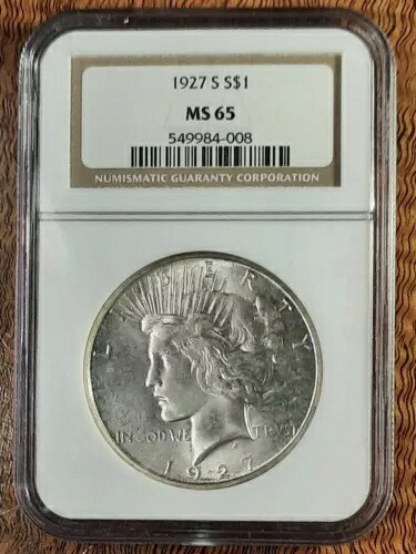 1927-S ピース ダラー●NGC MS-65●希少なサンフランシスコの宝石??送料無料。｜WORLD RESOURCE【QUEEN店】