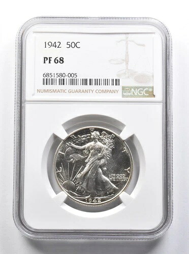 PF68 1942年ウォーキング・リバティ・ハーフダラー NGC *8413｜WORLD RESOURCE【QUEEN店】