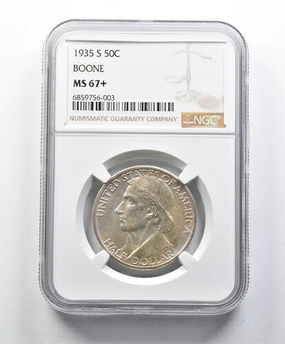 MS67+ 1935-S ダニエル・ブーン記念ハーフドル NGC *9979｜WORLD RESOURCE【QUEEN店】
