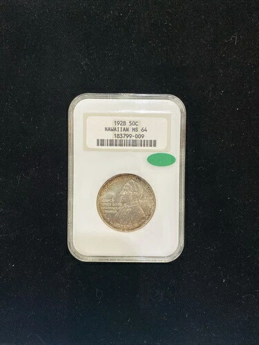 ? 1928年ハワイ150周年記念ハーフドル NGC MS 64 CAC ファッティホルダー｜WORLD RESOURCE【QUEEN店】
