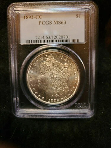 1892-CC PCGS MS63 *ブラストホワイト* モーガン シルバードル｜WORLD RESOURCE【QUEEN店】